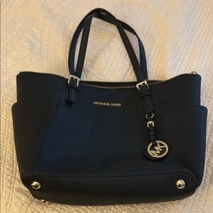 Michael Kors Black Tote Bag with Gold